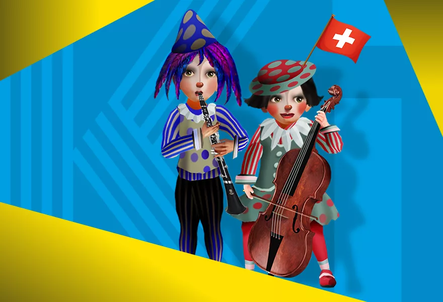 Kopfzeilenbild der Seite: FAMILIENMUSIK: SCHWEIZER AUSGABE